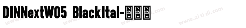DINNextW05 BlackItal字体转换